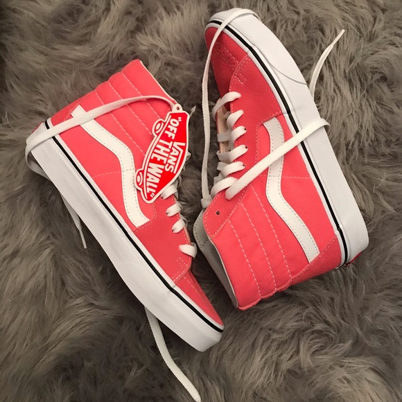 Vans Shoes - Deep Salmon Vans Canvas Sk8-Hi Size 7